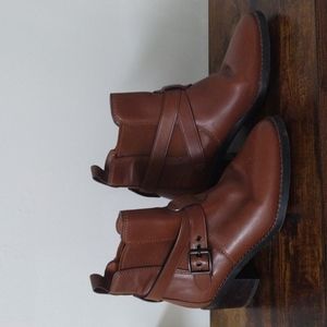 Coach Brown Leather Ankle Booties